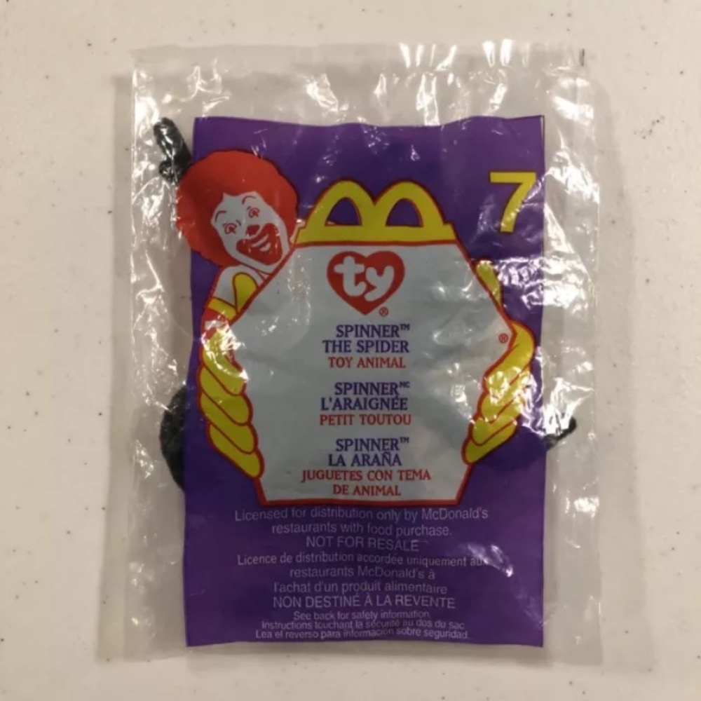 NEW  2000 McDonald’s Happy Meal Toy ty #7 SPINNER THE SPIDER